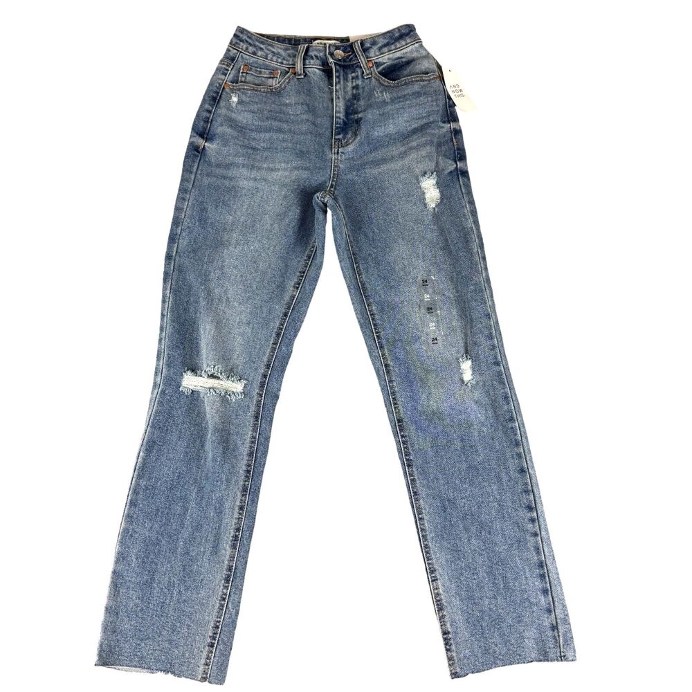 And Now This Jeans Women's 24 Blue Dustin Denim Casual Light Wash Pants NWT NEW